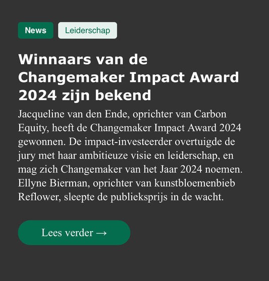 Winnaars van de Changemaker Impact Award 2024