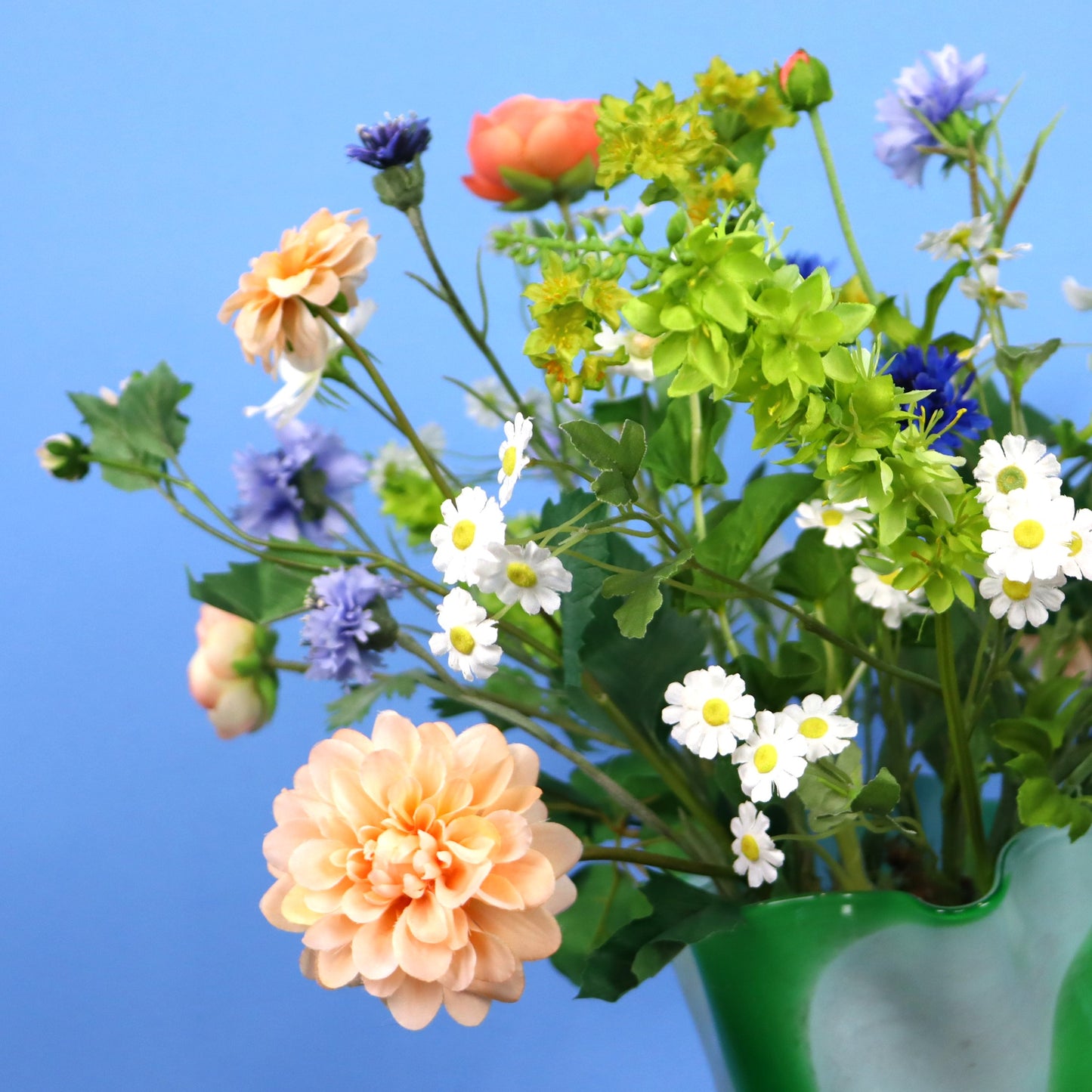 M  - Rosa - Glazen groene vaas