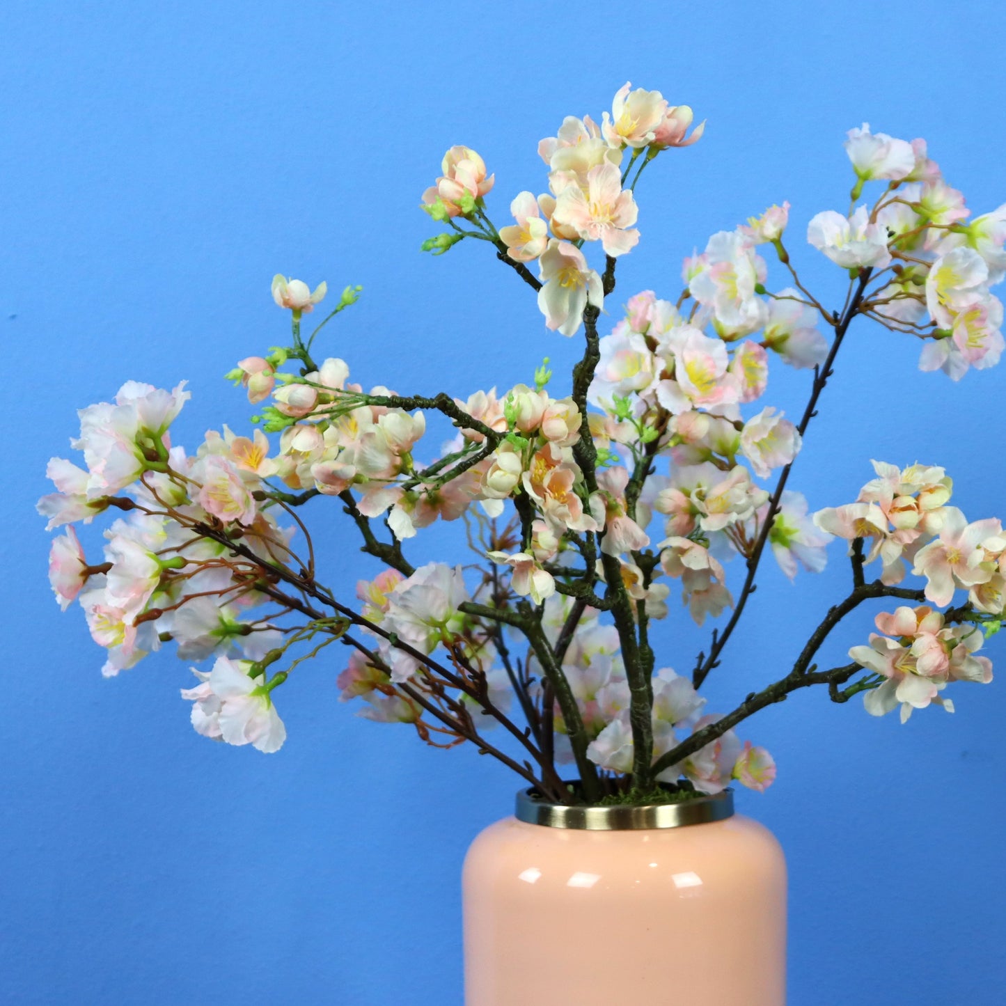 M - Maurene | Roze vaas met kunstbloemen | Medium