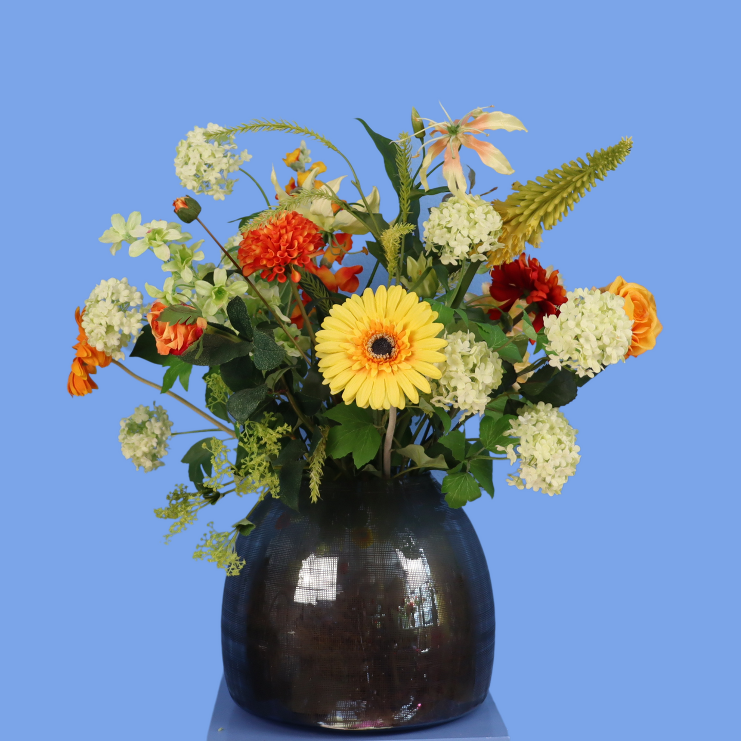 Kunstboeket Lana in Pols Potten glazen bolvaas, maat L – Reflower