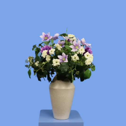 M - Adriana | Vintage vaas met kunstbloemen | Medium