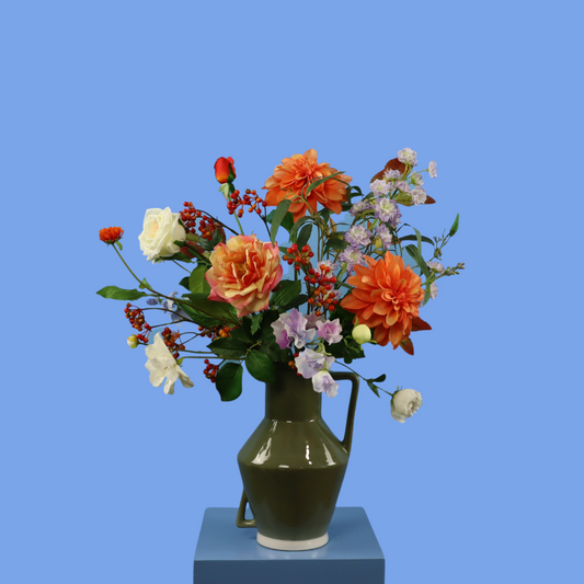 Kunstboeket Florine in Return to Sender vaas, maat L – Reflower