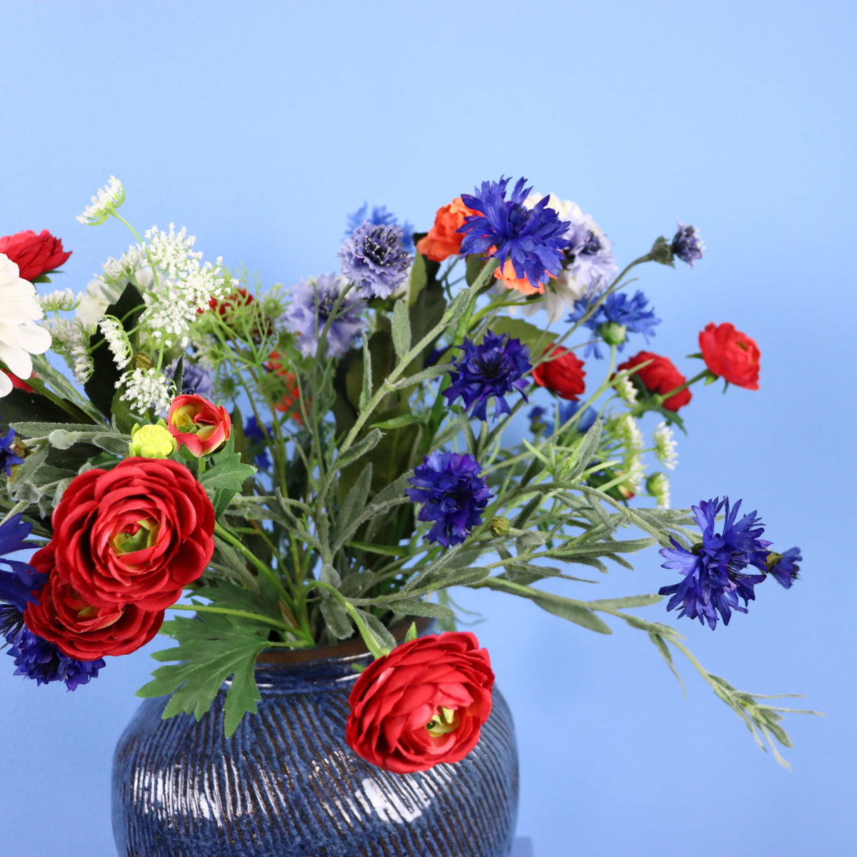 L - Annelieke | Vintage vaas met kunstbloemen | Large