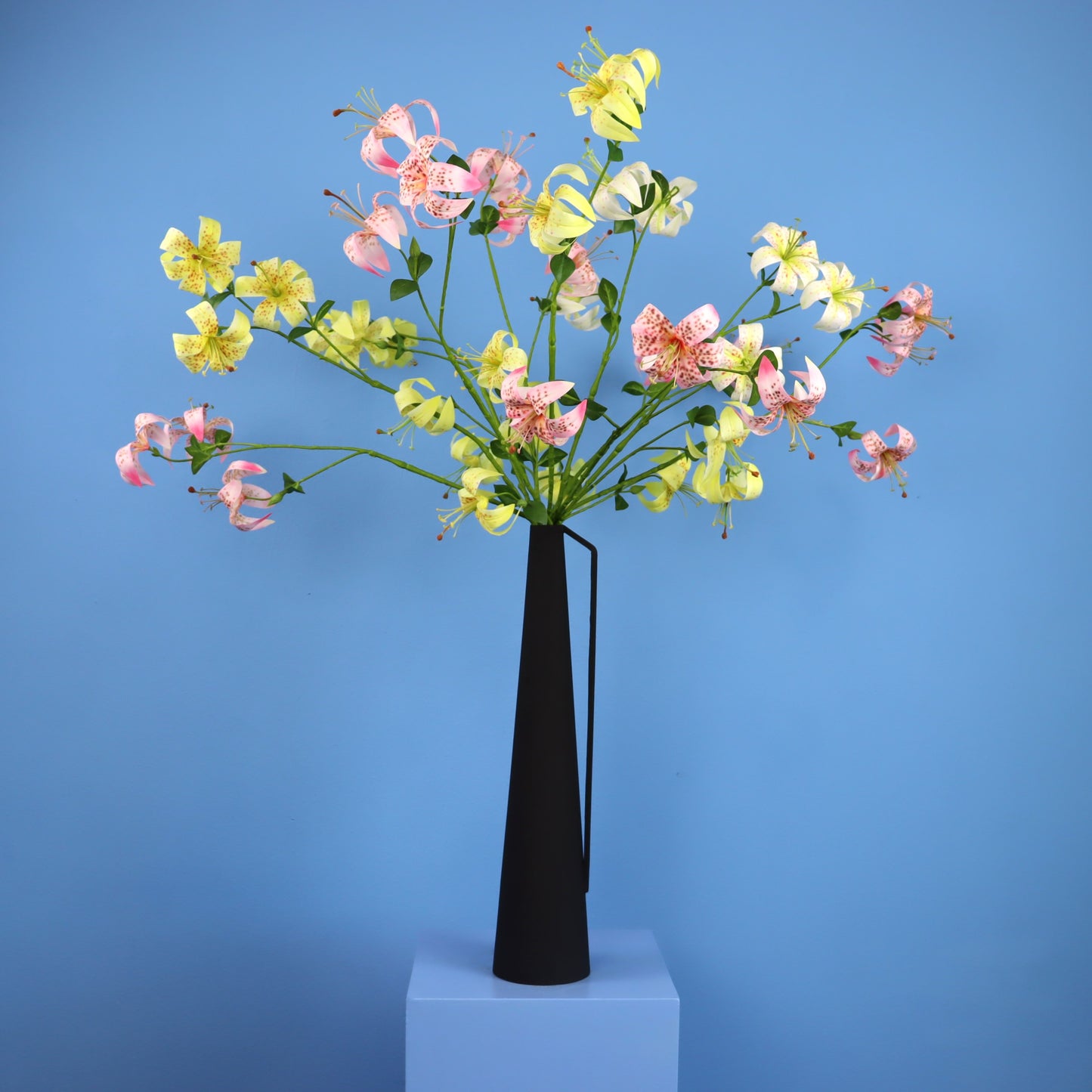L - Xiva | Pols Potten vaas met kunstbloemen | Large