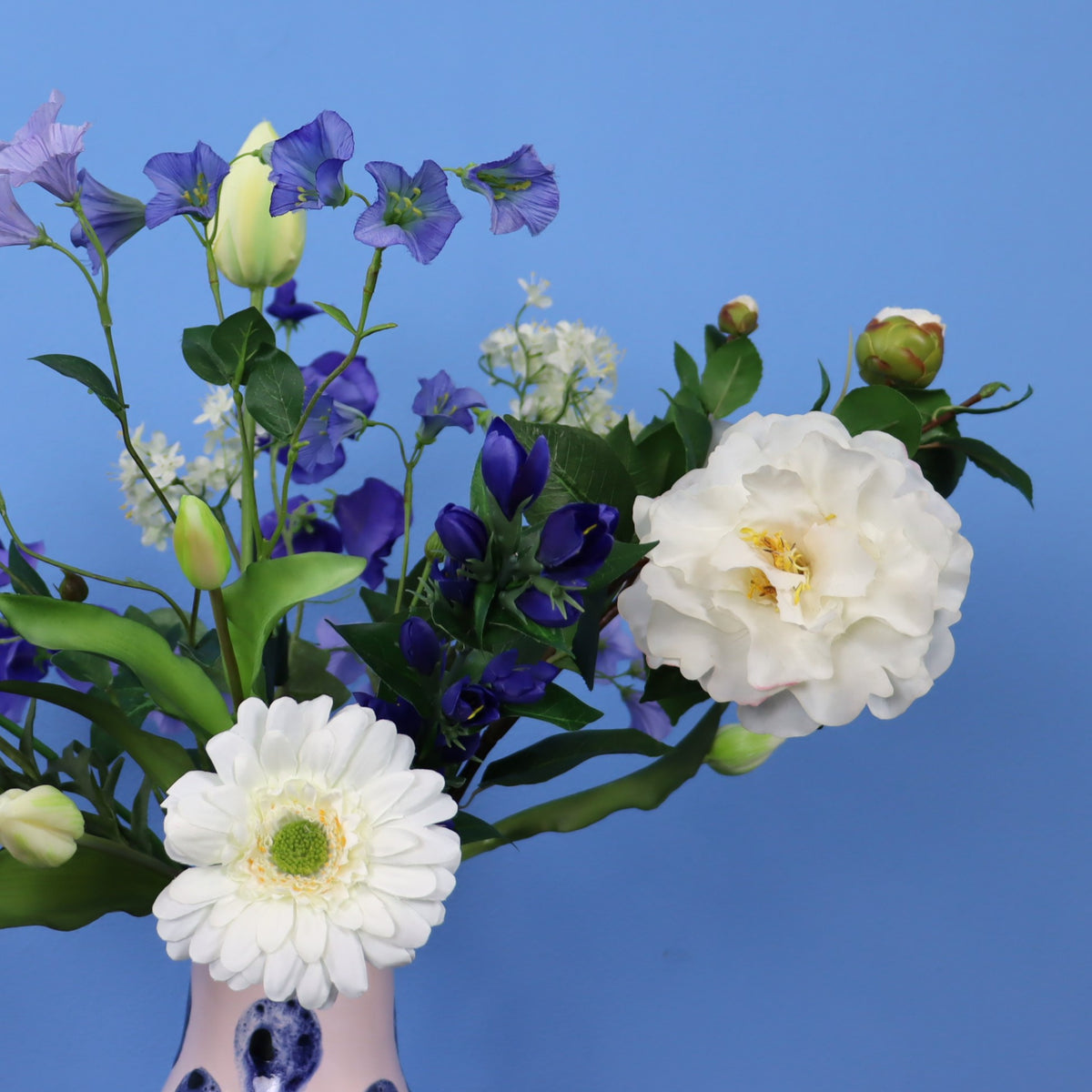 M - Billie | Bahne vaas met kunstbloemen | Medium