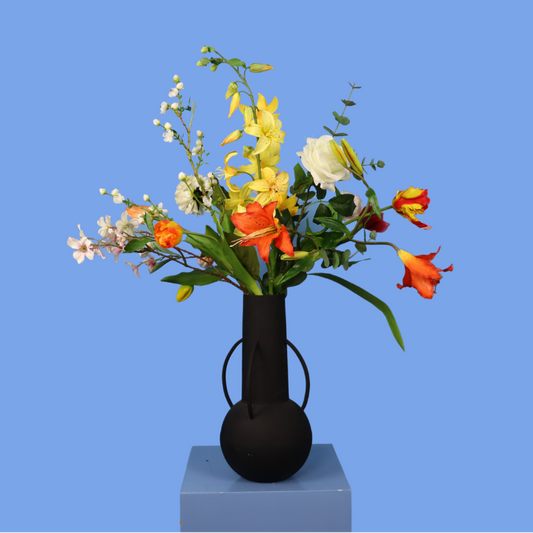L - Jacq | Pols Potten vaas met kunstbloemen | Large