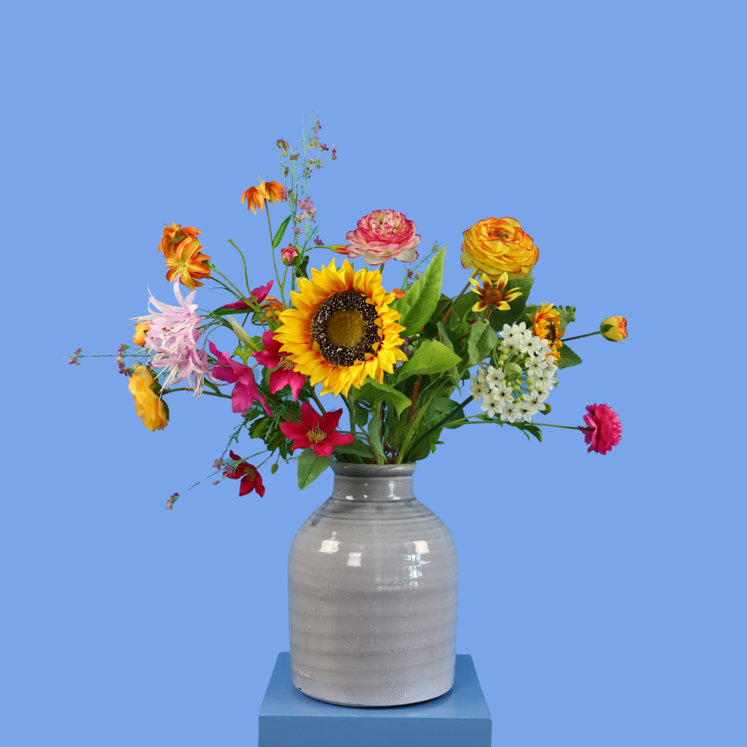 XL - Kay - Grijze keramieken vaas