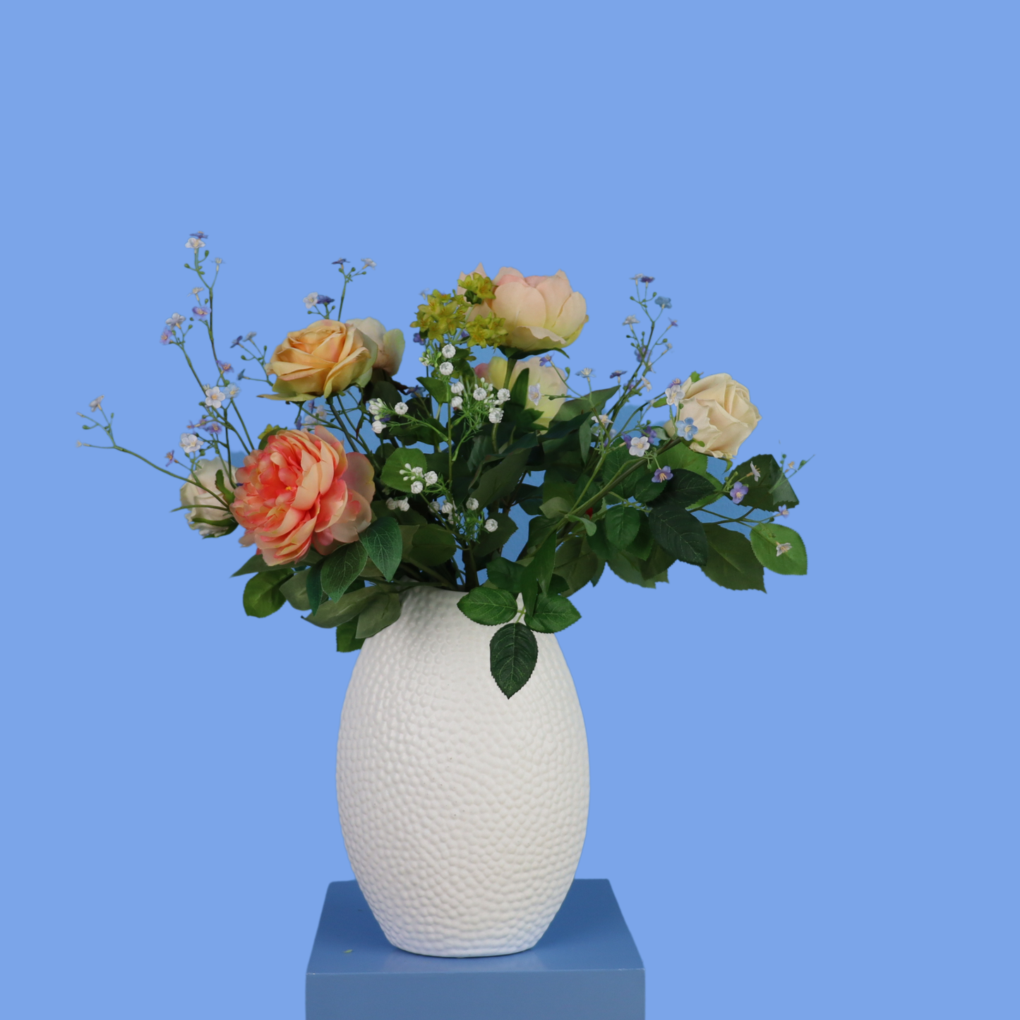 L - Ellie | Vintage vaas met kunstbloemen | Large