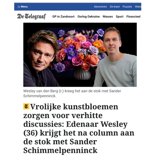 In de Telegraaf: Kunstbloemen versus Verse Bloemen