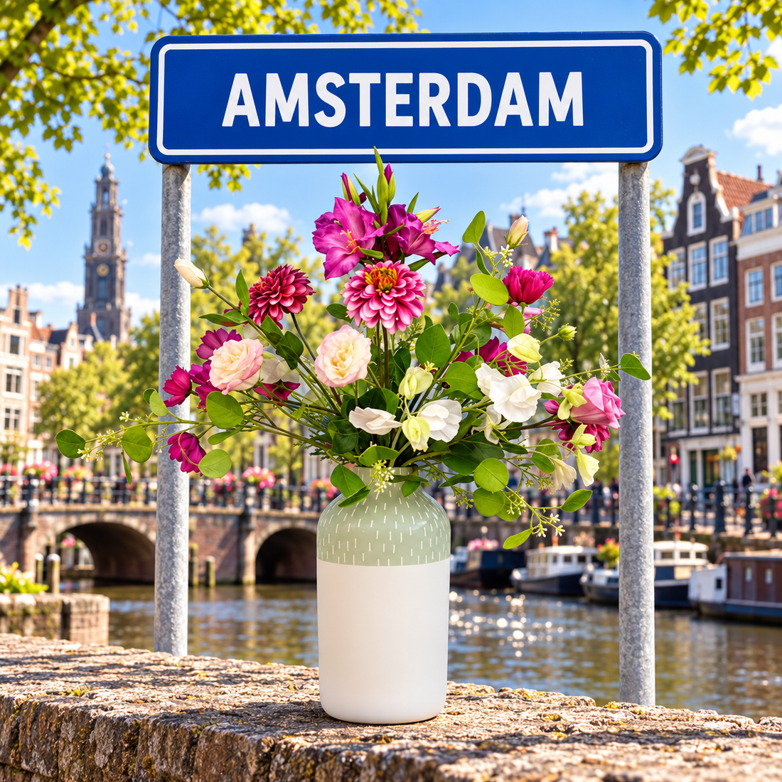 Kunstbloemen in Amsterdam: elke woensdag per bakfiets
