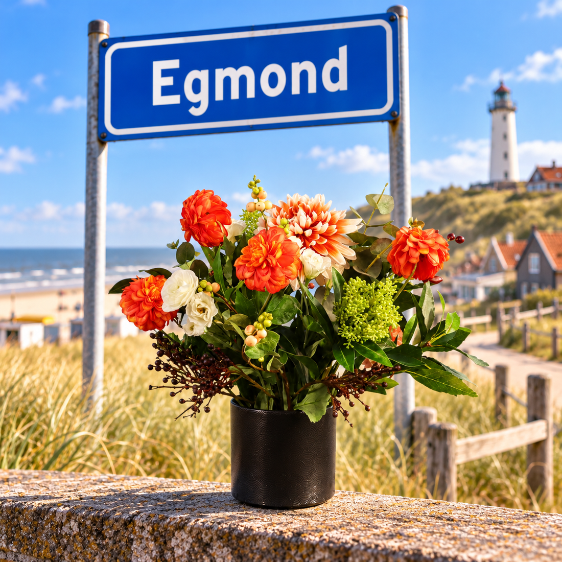 Kunstbloemen in Egmond: elke woensdag bezorgd