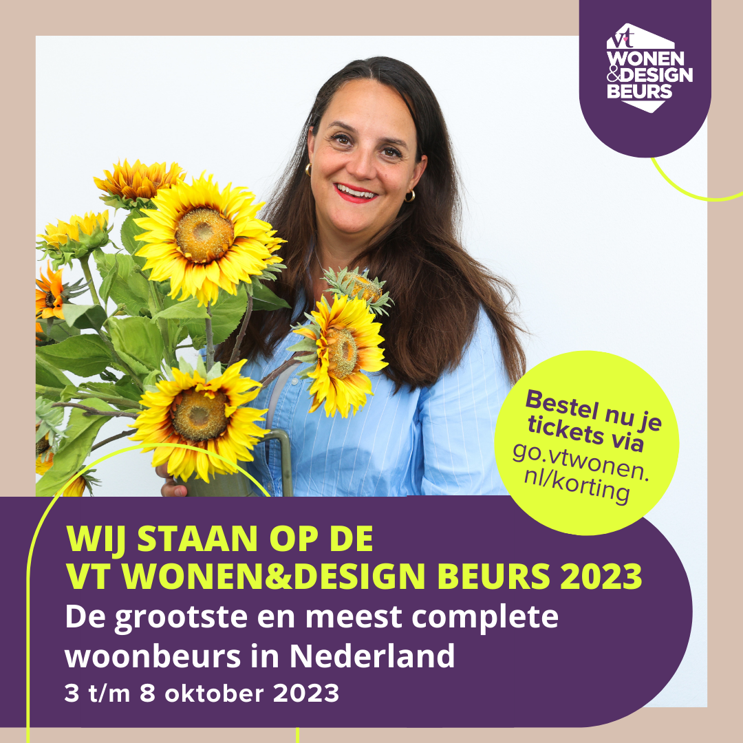 vt wonen&design beurs 2023: korting met Reflower