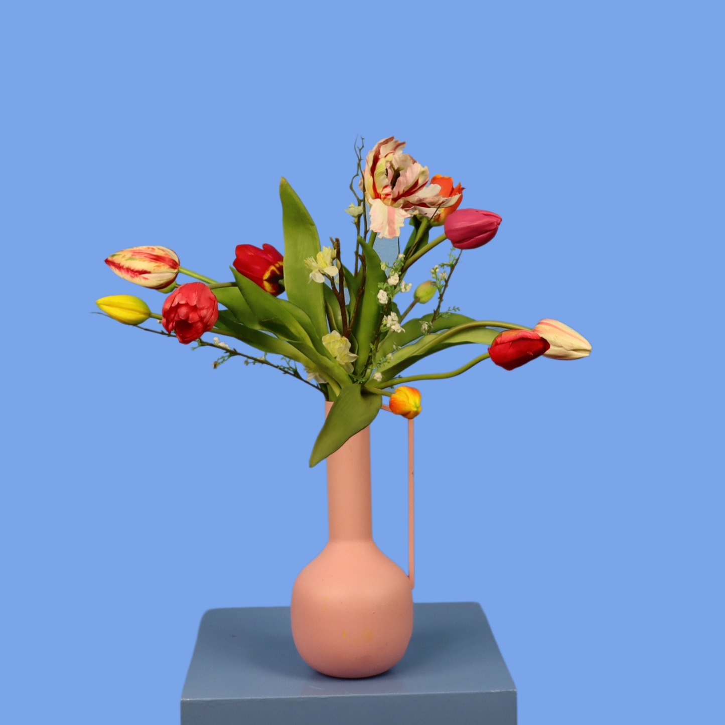 M - Raquel | Pols Potten metalen vaas met kunstbloemen | Medium
