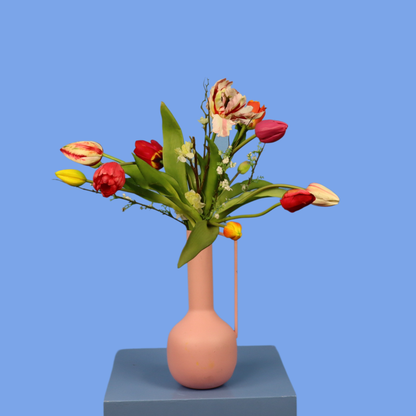 M - Raquel | Pols Potten metalen vaas met kunstbloemen | Medium