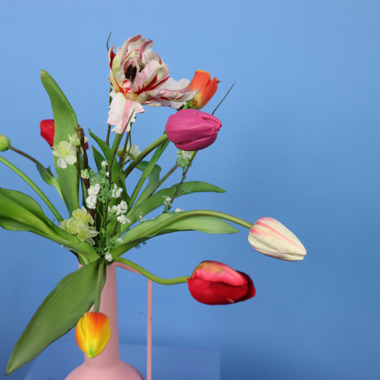 M - Raquel | Pols Potten metalen vaas met kunstbloemen | Medium