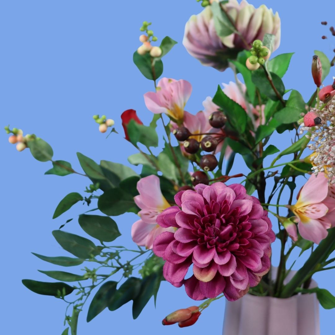 L - Kenna | Pols Potten vaas met kunstbloemen | Large