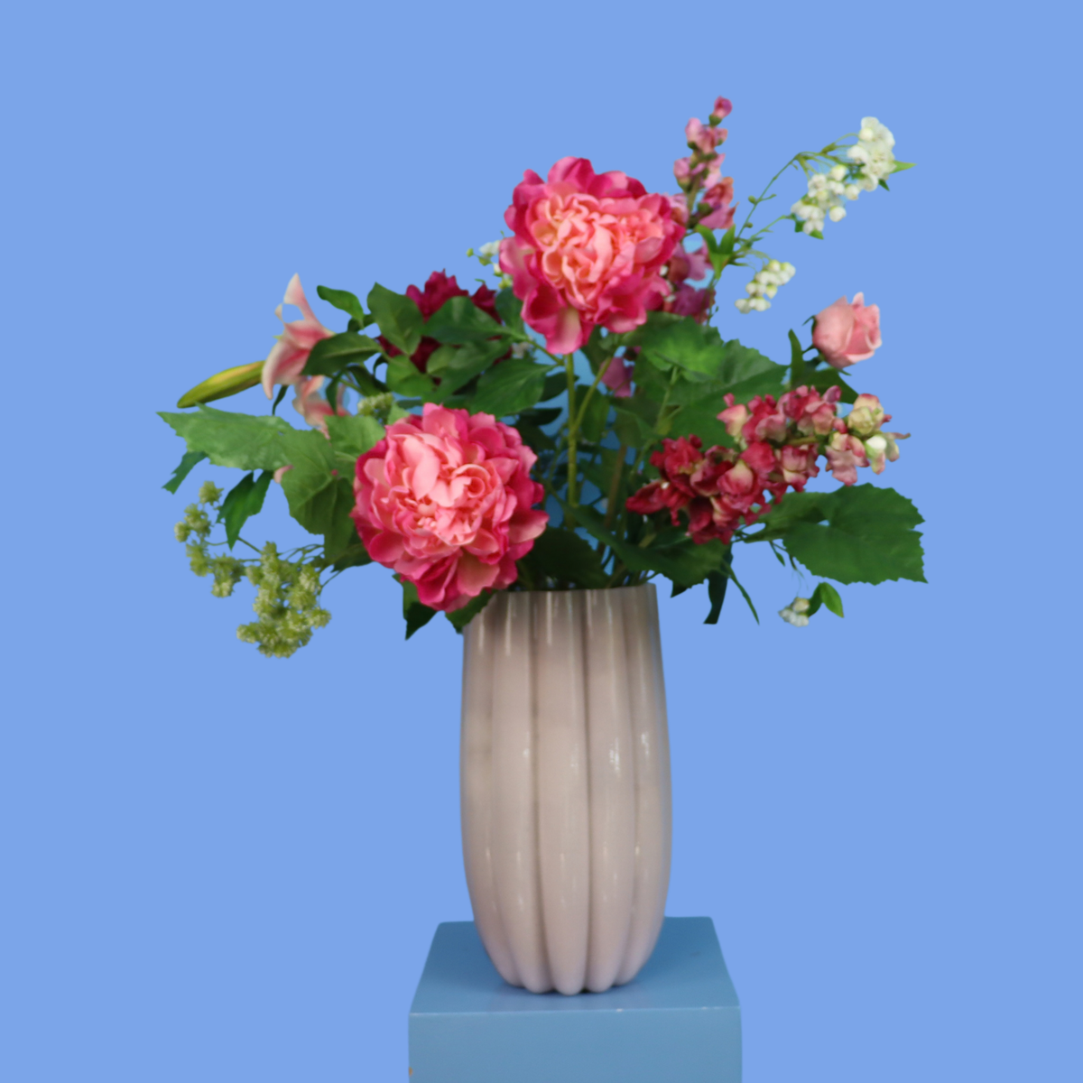 Kunstboeket Robby in Pols Potten vaas, maat XL – Reflower