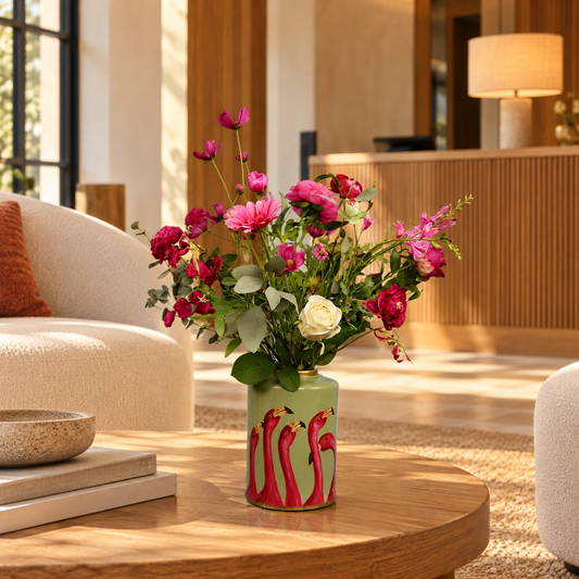 L - Cas | Kare Design vaas met kunstbloemen | Large