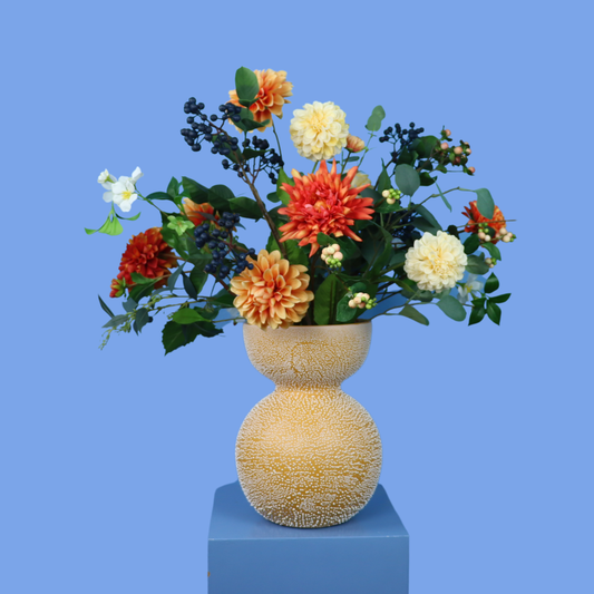 L - Unna | Pols Potten vaas met kunstbloemen | Large