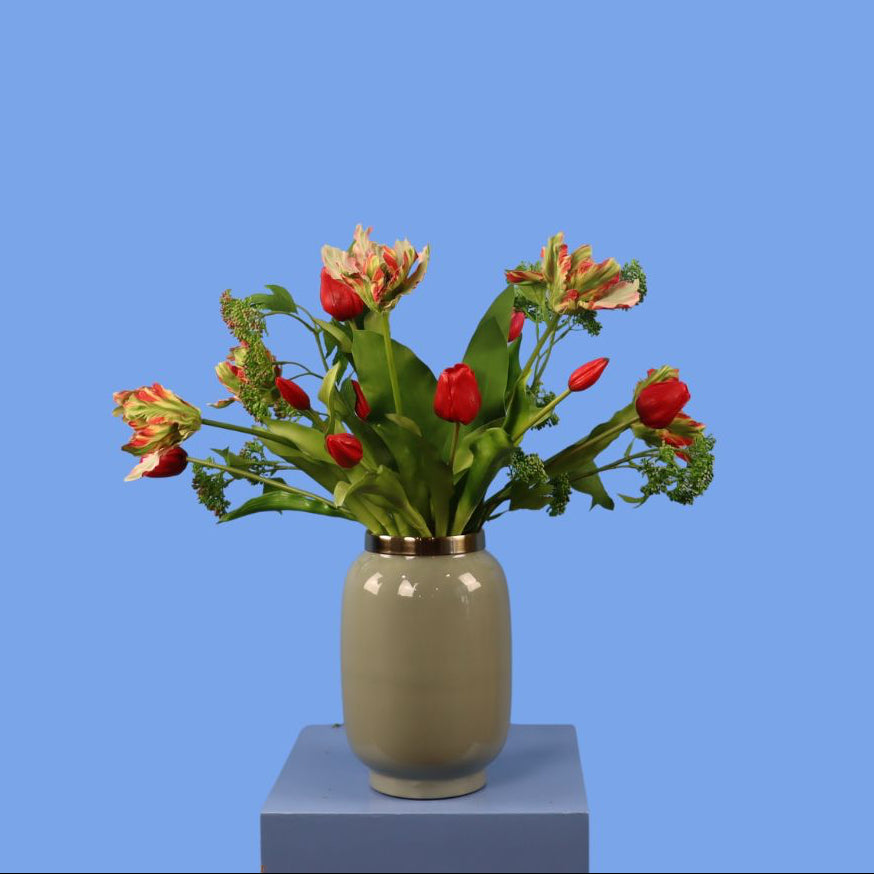L - Laika | Light & Living vaas met kunstbloemen | Large