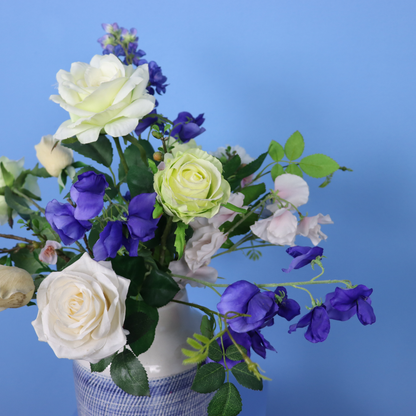 L - Oscar | Pre-loved vaas met kunstbloemen | Large