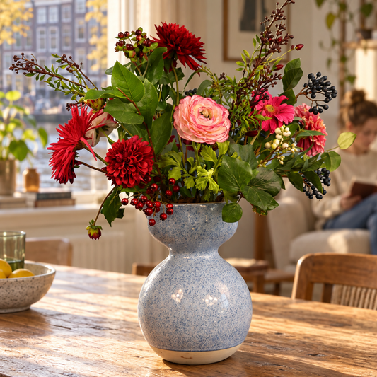 L - Leen | Pols Potten vaas met kunstbloemen | Large