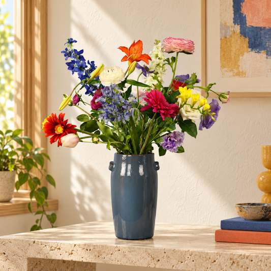 L - Julian | Serax vaas met kunstbloemen | Large
