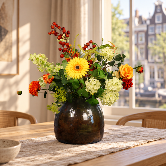 L - Lana | Pols Potten vaas met kunstbloemen | Large