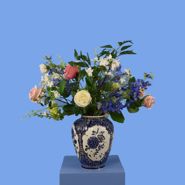 L - Anton - Delfstsblauwe vintage vaas