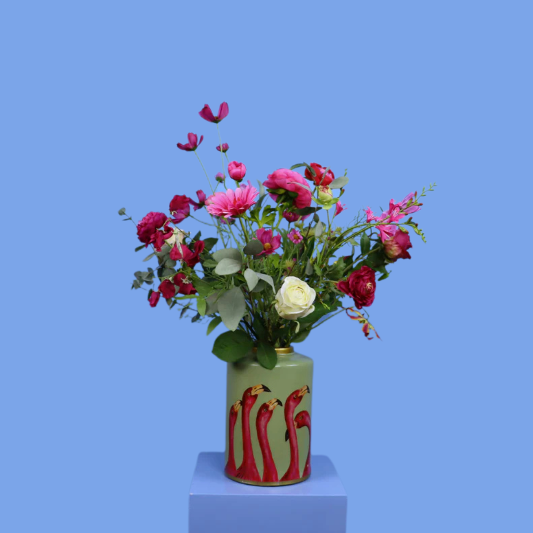 L - Cas | Kare Design vaas met kunstbloemen | Large