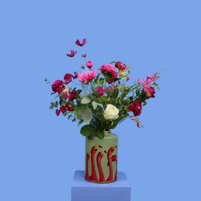 L - Cas | Kare Design vaas met kunstbloemen | Large
