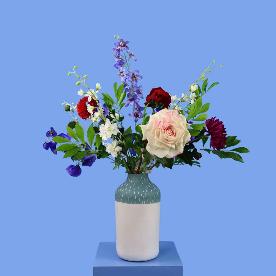 L - Elias | Studio Harm & Elke vaas met kunstbloemen | Large