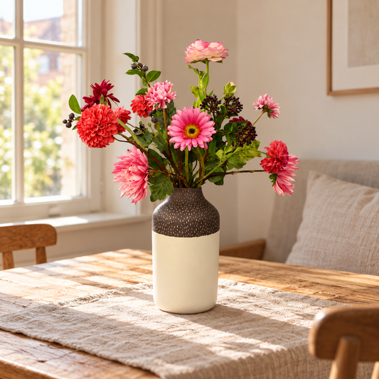 L - Ineke | Studio Harm & Elke vaas met kunstbloemen | Large