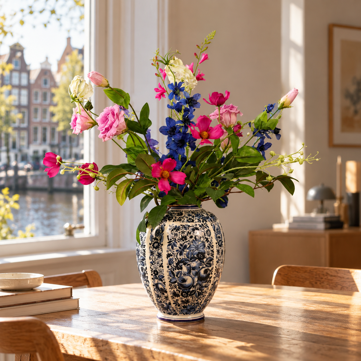 L - Meliz | Reliving vaas met kunstbloemen | Large