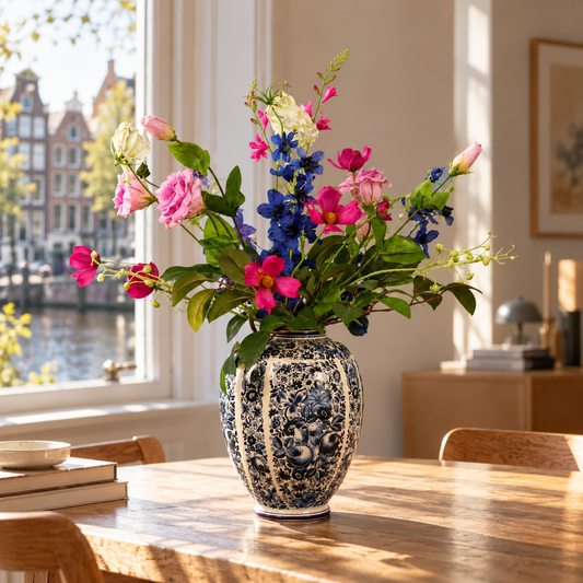 L - Meliz | Reliving vaas met kunstbloemen | Large