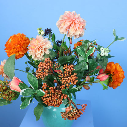 Kunstboeket Madelief in Vintage vaas, maat M – Reflower
