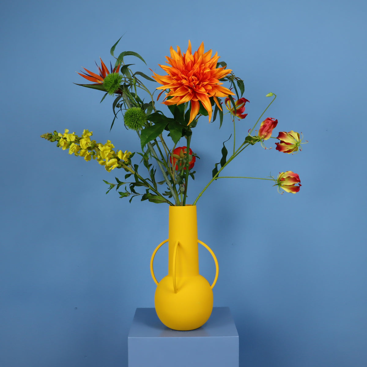 Kunstboeket Karolien in Pols Potten vaas, maat L – Reflower
