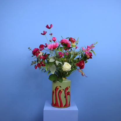 L - Cas | Kare Design vaas met kunstbloemen | Large