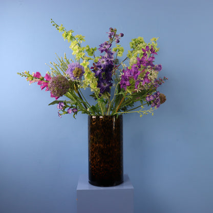 XL - Jana | Glazen vaas met kunstbloemen | XL