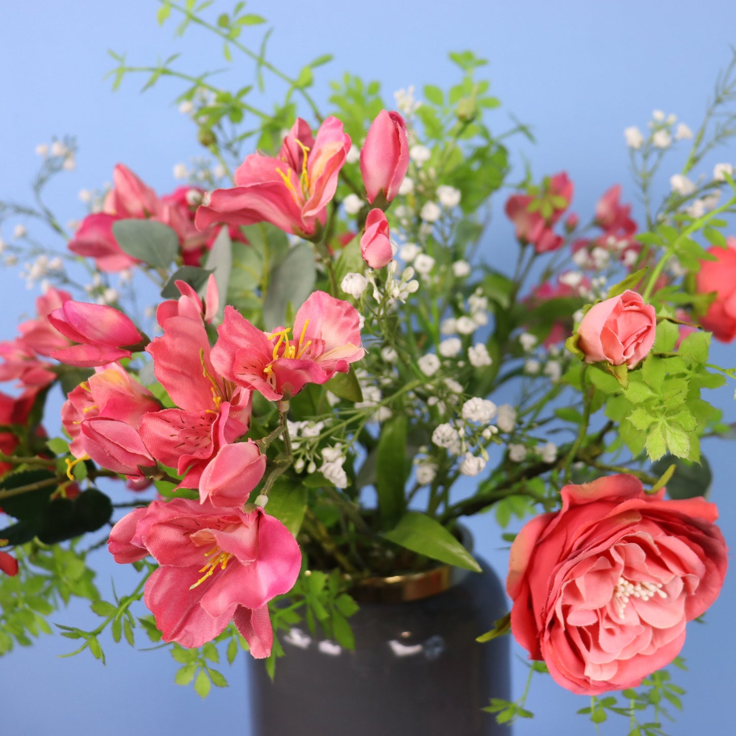 L - Alwin | Light & Living vaas met kunstbloemen | Large