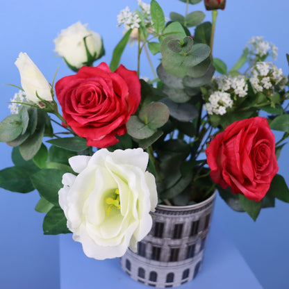 M - Molly | Vintage vaas met kunstbloemen | Medium