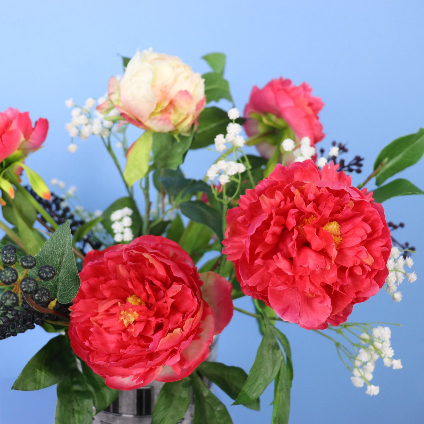 L - Elaine | Vintage vaas met kunstbloemen | Large