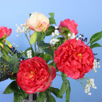 L - Elaine | Vintage vaas met kunstbloemen | Large