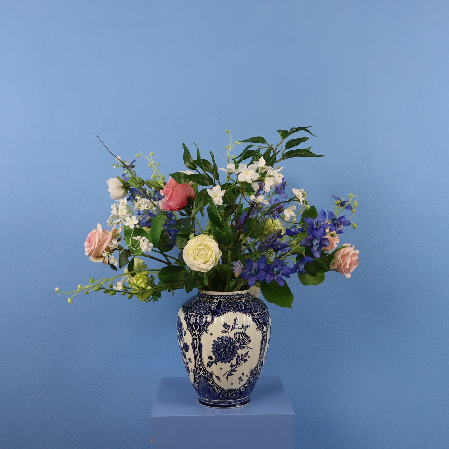 L - Anton - Delfstsblauwe vintage vaas