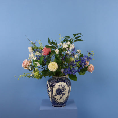 L - Anton - Delfstsblauwe vintage vaas