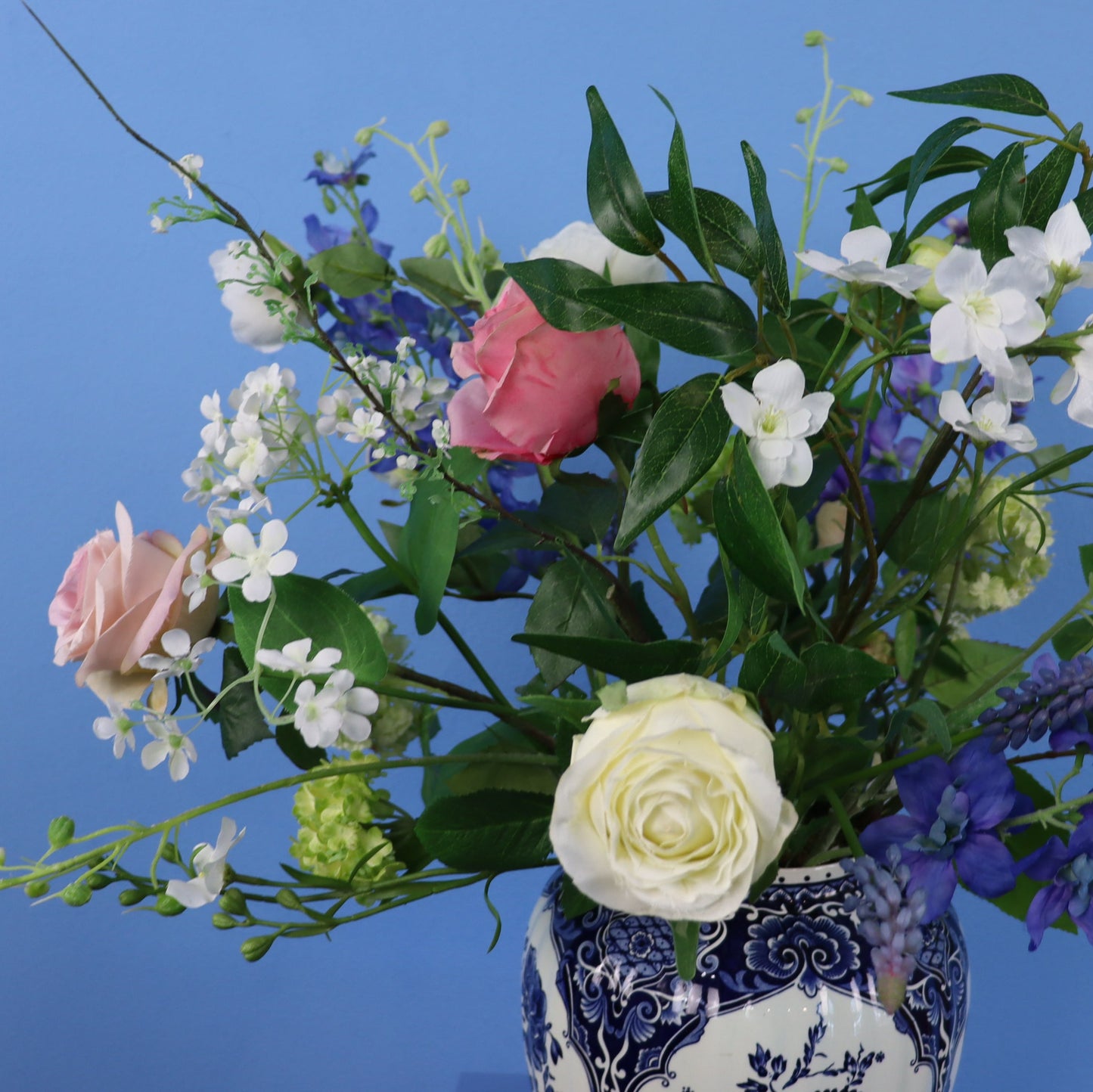 L - Anton - Delfstsblauwe vintage vaas