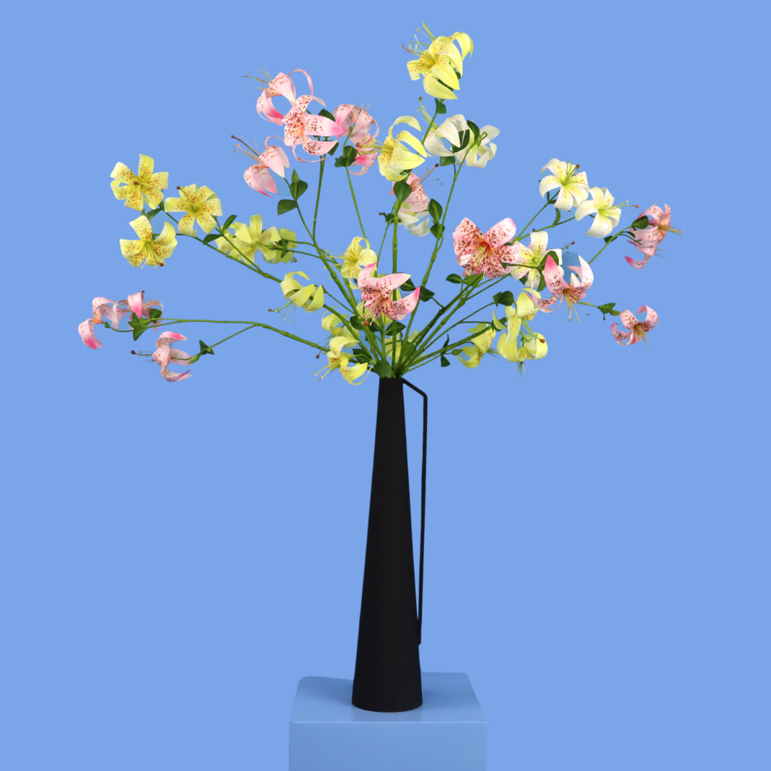 L - Xiva | Pols Potten vaas met kunstbloemen | Large