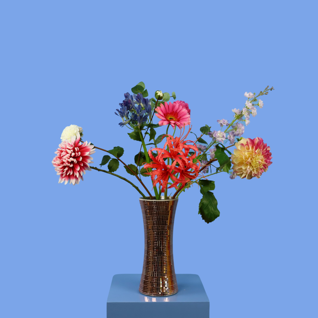 L - POM Amsterdam x Reflower - roze disco vaas