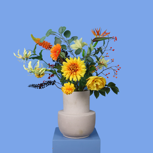 L - Puck | Piet Boon vaas met kunstbloemen | Large