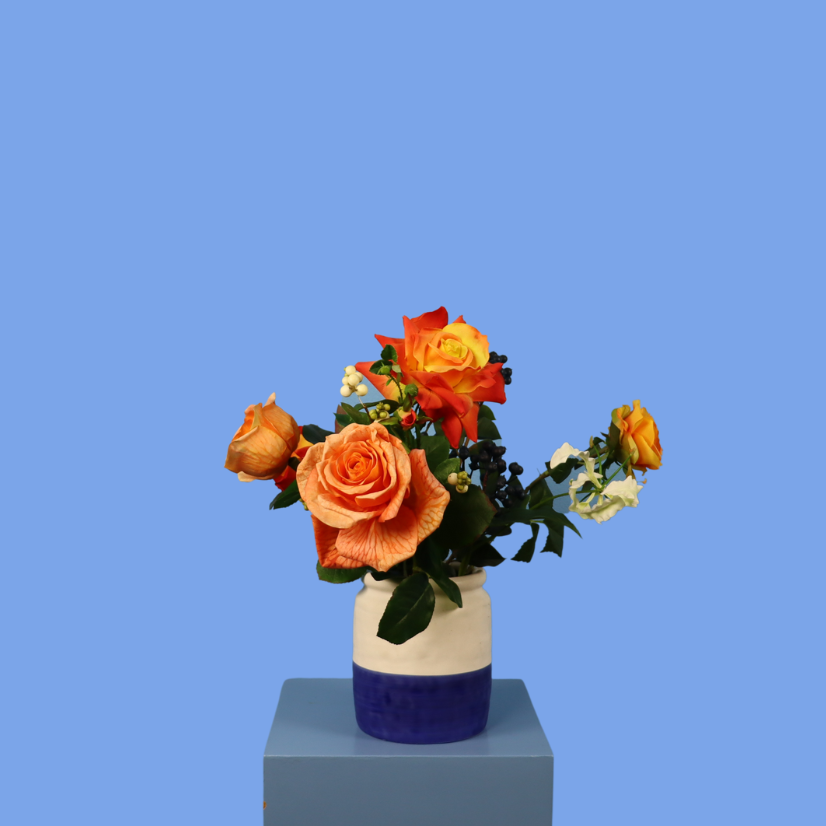 M - Ron | Ikea vaas met kunstbloemen | Medium